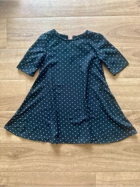 🖤 Old Navy Black Polka Dot Dress – Size 5T – Excellent Used Condition